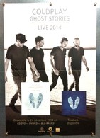 PLAN MEDIA BON DE PRECO AFFICHE PLIEE FORMAT 60X40 COLDPLAY GHOST STORIES LIVE 2014 TRES BON ETAT RARE - Affiches & Posters