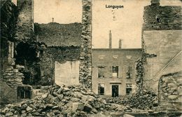 LONGUYON Ruines Deux Trous Dans La Carte (militaire?) - Longuyon