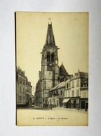 C.P.A. 80 CONTY : L'Eglise Et Le Clocher En 1916 - Conty