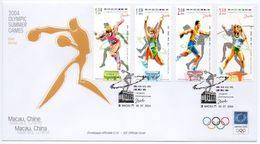 MACAU/MACAO - CHINA - OLYMPIC GAMES 2004 FDC / ATHLETICS - FDC