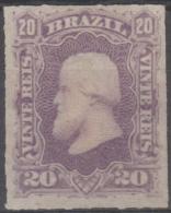 BRAZIL -  1878 20r Rouletted Dom Pedro. Scott 69. Mint - Ongebruikt