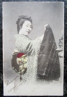 Japon Femme Kimono  Cpa Timbrée Indochine - Sonstige & Ohne Zuordnung