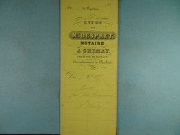 Acte Notarié 1855 Vente Par Gueymard De Chimay à Hardy De Vaulx /10/ - Manuscripts