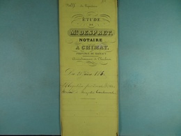 Acte Notarié 1860 Obligation Par Marchand De Rièzes à Coulonval De Vaulx /13/ - Manuscripts