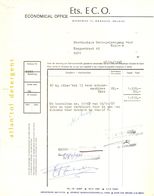 Factuur Facture - Economical Office - Ets ECO - Drongen 1968 - Banco & Caja De Ahorros