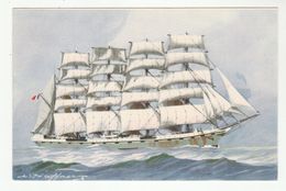 Cinq Mats Barque « La FRANCE » L. Haffner Illustrateur - - Segelboote