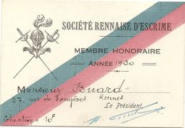 SOCIETE RENNAISE DESCRIME . 1930 - Fencing