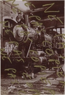 Photo Originale XIX ème Train Montage Locomotives Américaines Baldwin 2803 Montmirail Ateliers De Saintes En 1900 - Trains