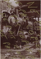 Photo Originale XIX ème Train Montage Locomotives Américaines Baldwin 2803 Montmirail Ateliers De Saintes En 1900 - Eisenbahnen