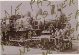 Photo Originale XIX ème Train Montage Locomotives Américaines Baldwin 2853 Coulon Ateliers De Saintes En 1900 - Treinen