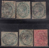 6 QV Used 'PONDICHERRY'  Postmark,  British India,  French India, - Usati