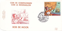 B01-070-1 2429  BD P991 FDC   Rare Cori Scheepsjongen Moussaillon Bob De Moor 12-10-1991 5500 Dinant €10 - 1991-2000