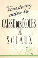 92-SCEAUX-CARTE PUBLICITAIRE- CAISSE DES ECOLES DE SCEAUX - Sceaux