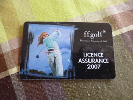 Carte Licence Assurance 2007 Golf FFGOLF - Altri & Non Classificati