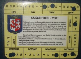 F.C AUCH.Carte Societaire Saison 2000 - 2001. - Rugby