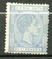 CUBA  Alfonso XII  25c Gris Outremer 1880 N°37 - Cuba (1874-1898)