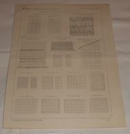 Plan De Fabrication De Briques à La Main Par Le Procédé Belge. 1864 - Obras Públicas