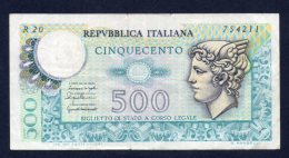 Banconota Italia - 500 Lire Mercurio 20/12/1976 - 500 Lire