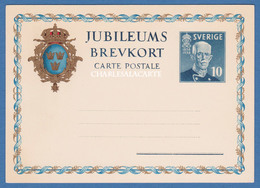SWEDEN 1938 PRE-STAMPED CARD BREVKORT  GUSTAF V BIRTHDAY 10 ORE   FACIT 38  UNUSED - Entiers Postaux