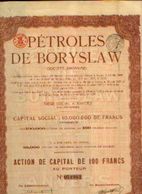 (ANVERS) « Pétroles De BORYSLAW SA» - Capital : 10.000.000 Fr –action De Capital De 100 Fr - Pétrole