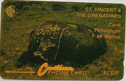 St Vincent And Grenadines Cable And Wireless 7CSVB   EC$20 " Carib Petroglyph- Mt. Wynne ( With Logo ) " - St. Vincent & The Grenadines