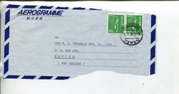 (851) Aerogramme (front Panel Only) Posted From Japan To New Zealand - Storia Postale