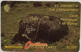 St. Vincent And Grenadines Cable And Wireless 11CSVB  EC$20 " Caribbean Petroglyph - Mt. Wynne " - St. Vincent & Die Grenadinen