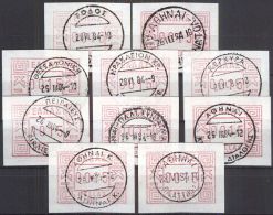 GRIECHENLAND 1984 Mi-Nr. ATM 1.1 - 1.10 EST O Used - Timbres De Distributeurs [ATM]