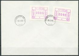 NORWEGEN 1980 Mi-Nr. ATM 1.4ya Auf Brief - Timbres De Distributeurs [ATM]