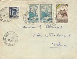 1952- Enveloppe De FKIH BENSALAH   Très Bel Affr. à 20 F Pour Meknes - Briefe U. Dokumente