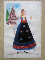 Carte Brodée, Hallingdal, Norge, Elsi Gumier - Embroidered