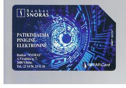 LITUANIA (LITHUANIA) -  1997 SNORAS BANK - USED - RIF. 10602 - Publicité