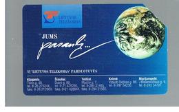 LITUANIA (LITHUANIA) -  1997 TELEKOMAS CONNECT THE WORLD                 - USED - RIF. 10623 - Opérateurs Télécom