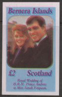 GB UK Scotland Bernera Island 1986 Cat. Gallery Nr. 2259  Royal Weding MNH Imperf.   Misprinting - Cinderellas