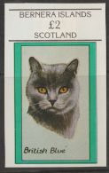 GB UK Engeland Scotland Bernera Island 1982 Cat. Gallery Nr. 1493 MNH Imperf. British Blue Cat - Cinderellas