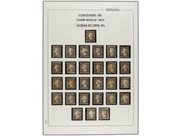 59 ° ESPAÑA. Ed.1. <B>6 Cuartos </B>negro. <B>CALENDARIO DEL MES DE FEBRERO </B>del 1 Al 28. Todo Fechadores Perfectamen - Andere & Zonder Classificatie