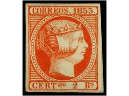 97 (*) ESPAÑA. Ed.19. <B>2 Reales</B> Bermellón. Color Y Márgenes Excepcionales. PIEZA DE LUJO. Cert. COMEX Y EXFIMA. Ca - Autres & Non Classés