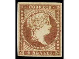 142 * ESPAÑA. Ed.50. <B>2 Reales</B> Violeta. MAGNÍFICO EJEMPLAR. Cat. 96?. - Other & Unclassified