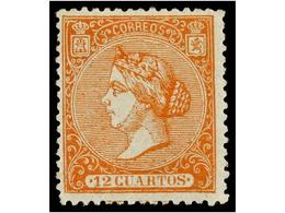 185 * ESPAÑA. Ed.82. <B>12 Cuartos</B> Naranja. Color Intenso Y Aceptable Centraje. - Sonstige & Ohne Zuordnung