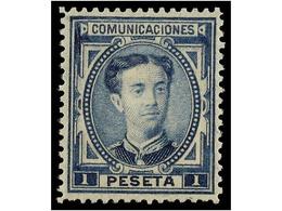 277 ** ESPAÑA. Ed.180. <B>1 Pta.</B> Azul. PIEZA DE LUJO. - Other & Unclassified