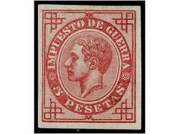 283 * ESPAÑA. Ed.187s. <B>5 Pts. </B>rosa<B> SIN DENTAR, </B>insuficiente Punto Claro. Excelente Presencia. Cat. 995?. - Sonstige & Ohne Zuordnung