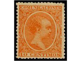 313 * ESPAÑA. Ed.218. <B>10 Cts.</B> Bermellón. Excelente Centraje. MUY BONITO EJEMPLAR. Cat. 270?. - Altri & Non Classificati