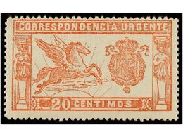 332 ** ESPAÑA. Ed.256. <B>20 Cts.</B> Rosa. MUY BONITO EJEMPLAR. Cat. 124?. - Autres & Non Classés