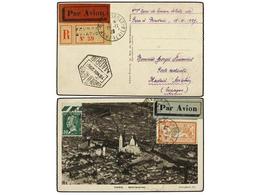 354 ESPAÑA. 1929 (19- Nov). LE BOURGET A MADRID. <B>30 Cts.</B> Y <B>2 Fr</B>. Circulada Por Correo Aéreo, Llegada El Mi - Other & Unclassified