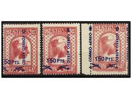 524 * ESPAÑA. Ed.785hdh. <B>1,50 Pts. S. 25 Cts.</B> Lila Rosa. 3 Sellos<B> HABILITACIÓN DESPLAZADA. </B> - Sonstige & Ohne Zuordnung