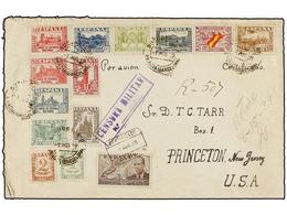 550 ESPAÑA. Ed.802/13 + 808A, 883. 1939. BARCELONA A U.S.A. Serie Completa  (incluyendo El 30 Cts. Pie Corto) En Carta C - Other & Unclassified