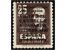 685 ** ESPAÑA. Ed.1083. <B>CANARIAS AVIÓN SIN NÚMERO. </B>Muy Bonito Ejemplar, Centrado Hacia Arriba Sin Tocar Dibujo. E - Sonstige & Ohne Zuordnung