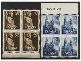 699 ** ESPAÑA. Ed.1130/31. <B>AÑO SANTO.</B> Serie Completa En Bloques De Cuatro. LUJO. Cat. 420?. - Sonstige & Ohne Zuordnung