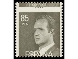 726 ** ESPAÑA. Ed.2604. <B>JUAN CARLOS I. 85 Pts.</B> Gris<B> DENTADO DESPLAZADO.</B> Cert. GRAUS. - Sonstige & Ohne Zuordnung