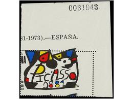 728 ** ESPAÑA. Ed.2609dh. <B>PICASSO. 100 Pts.</B> <B>DENTADO DESPLAZADO.</B> - Other & Unclassified